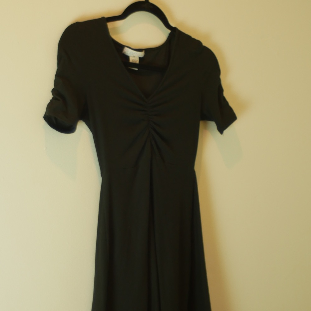PLANET GOLD little black dress with ruching detail